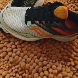 Saucony White, Orange and Black Running Shoes